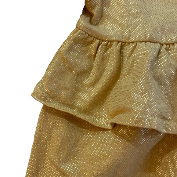 max studio kids gold metallic dress 3T ruffle - Picture 7 of 8